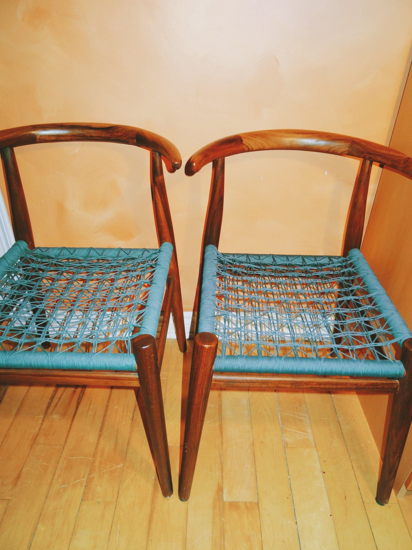 Pair of Nguni Woven John Vogel Chairs