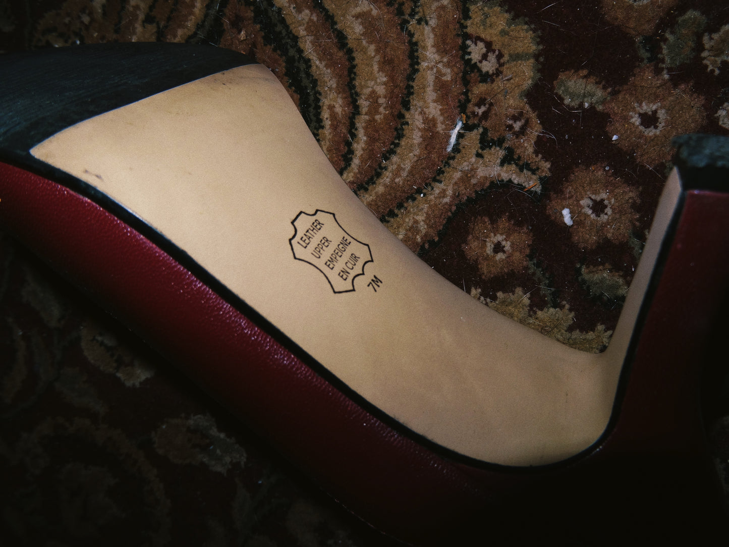 Red Narrow Toed Heels (Size 7)