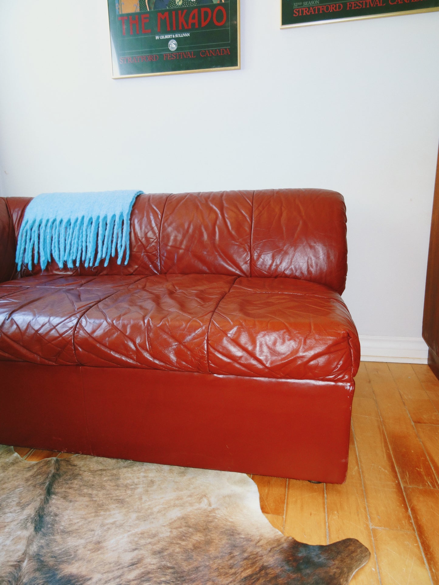 Vintage Genuine Leather Lounge Sofa