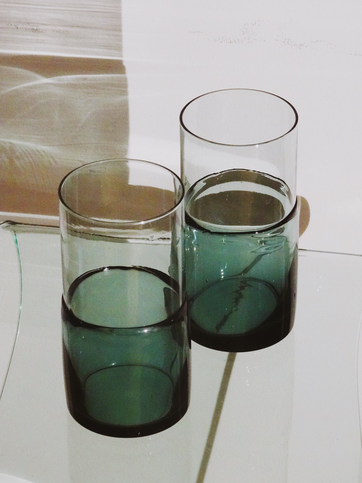 Set of Two Double Dipped Stained Glasses