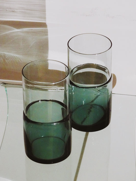 Set of Two Double Dipped Stained Glasses