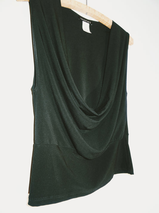 Black Plunge Top (Size Med)