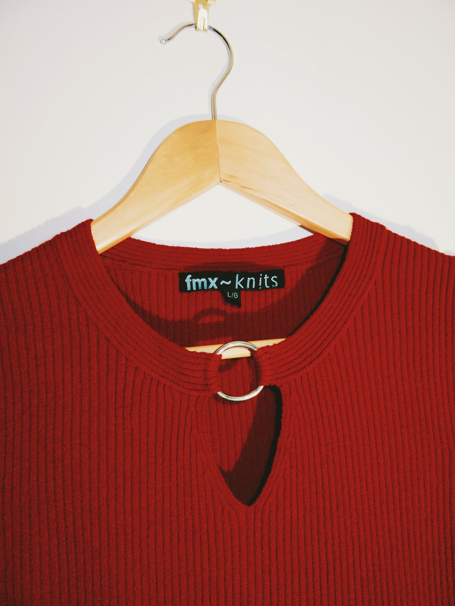 Ribbed Red Tank (Size Med)