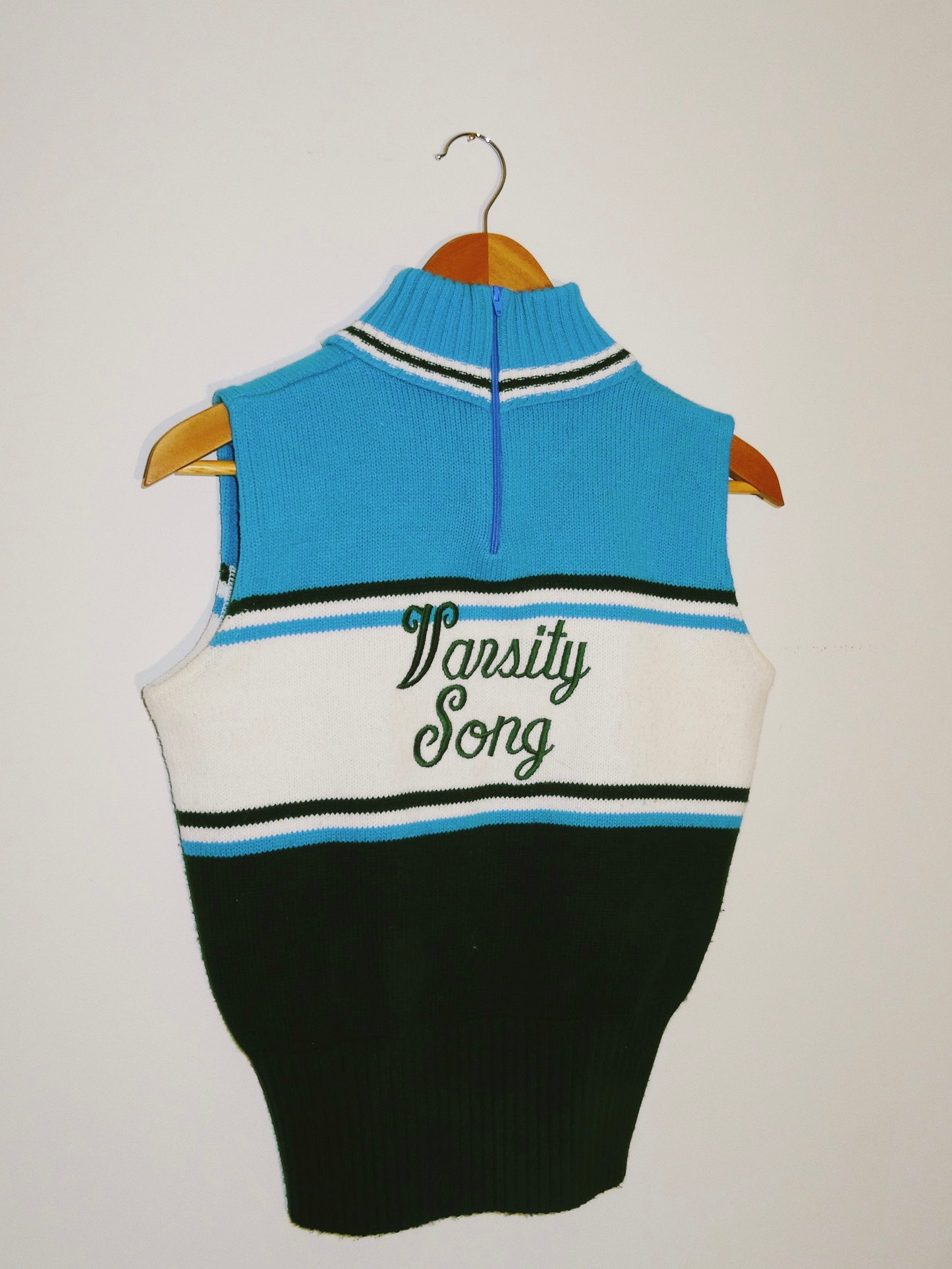 Vintage Sleeveless Knit Quarter Zip