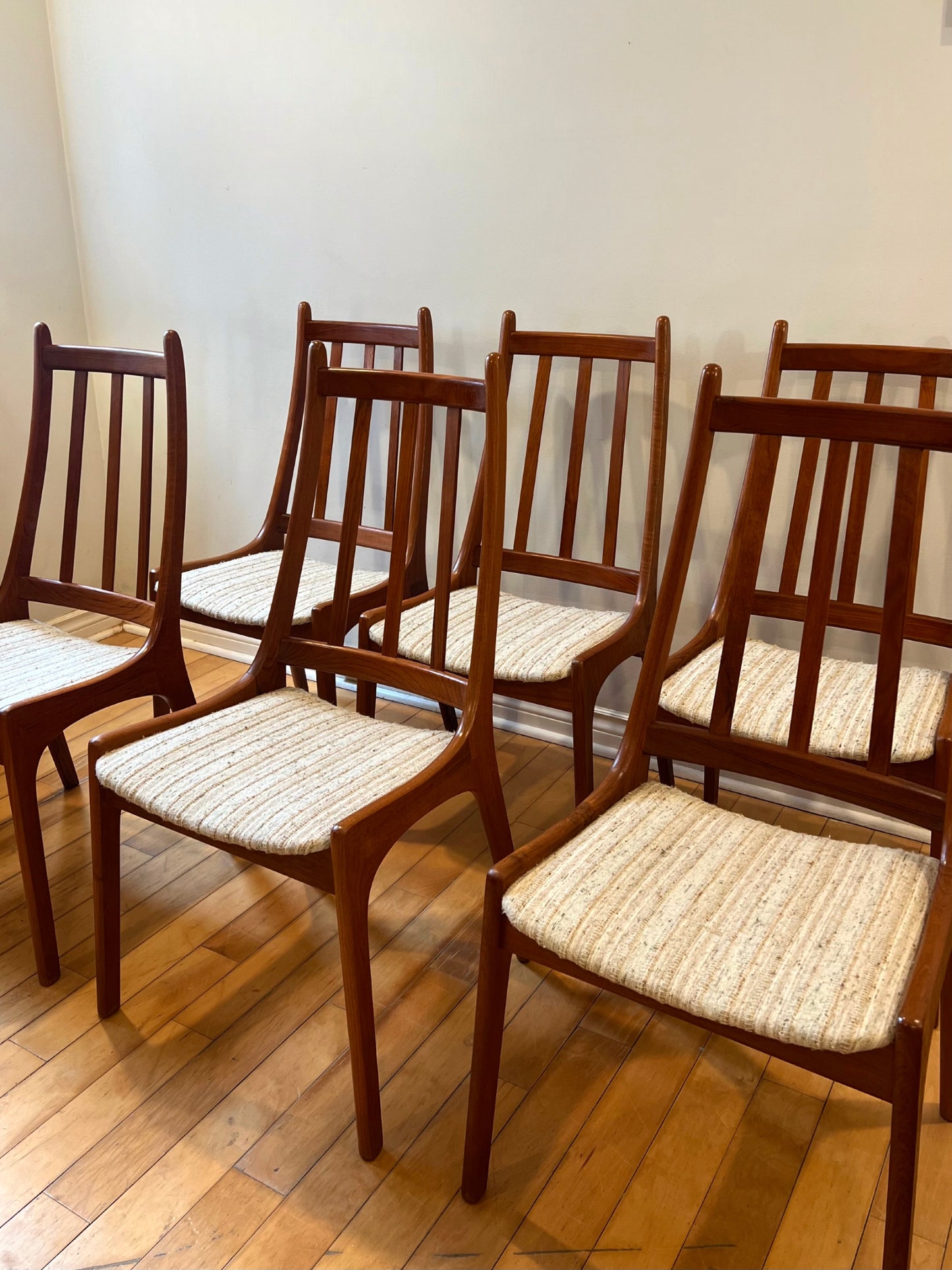 Set of Six Danish Modern Kai Kristiansen Highback Chairs