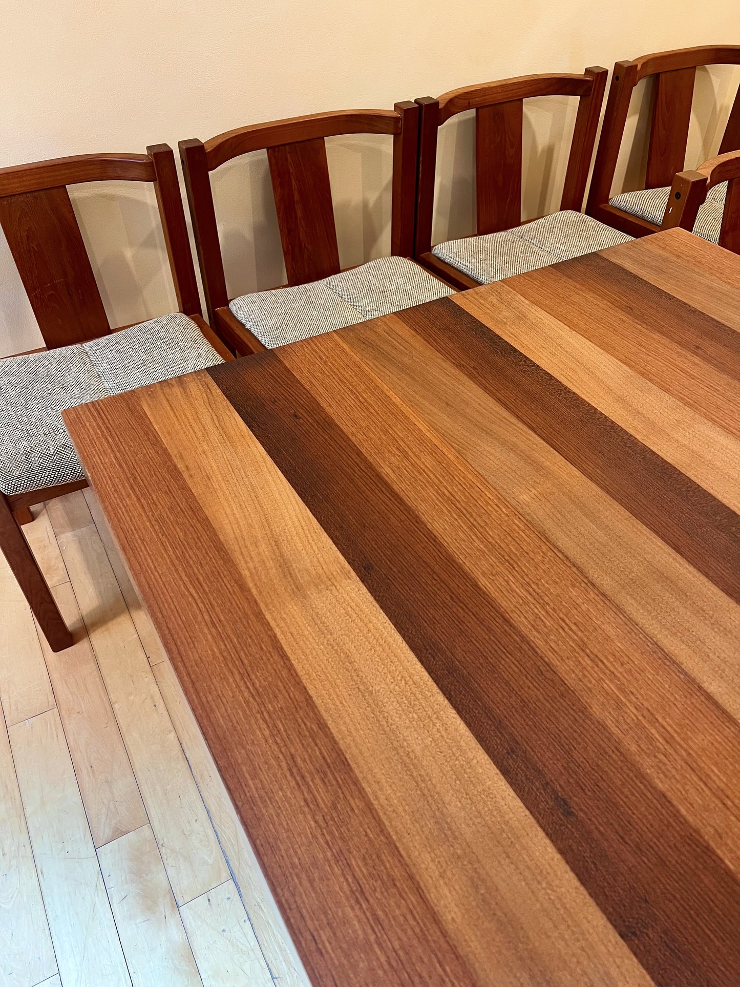 Danish Teak Dining Set  Includes Dyrlund Teak Table and Six Matching Chairs