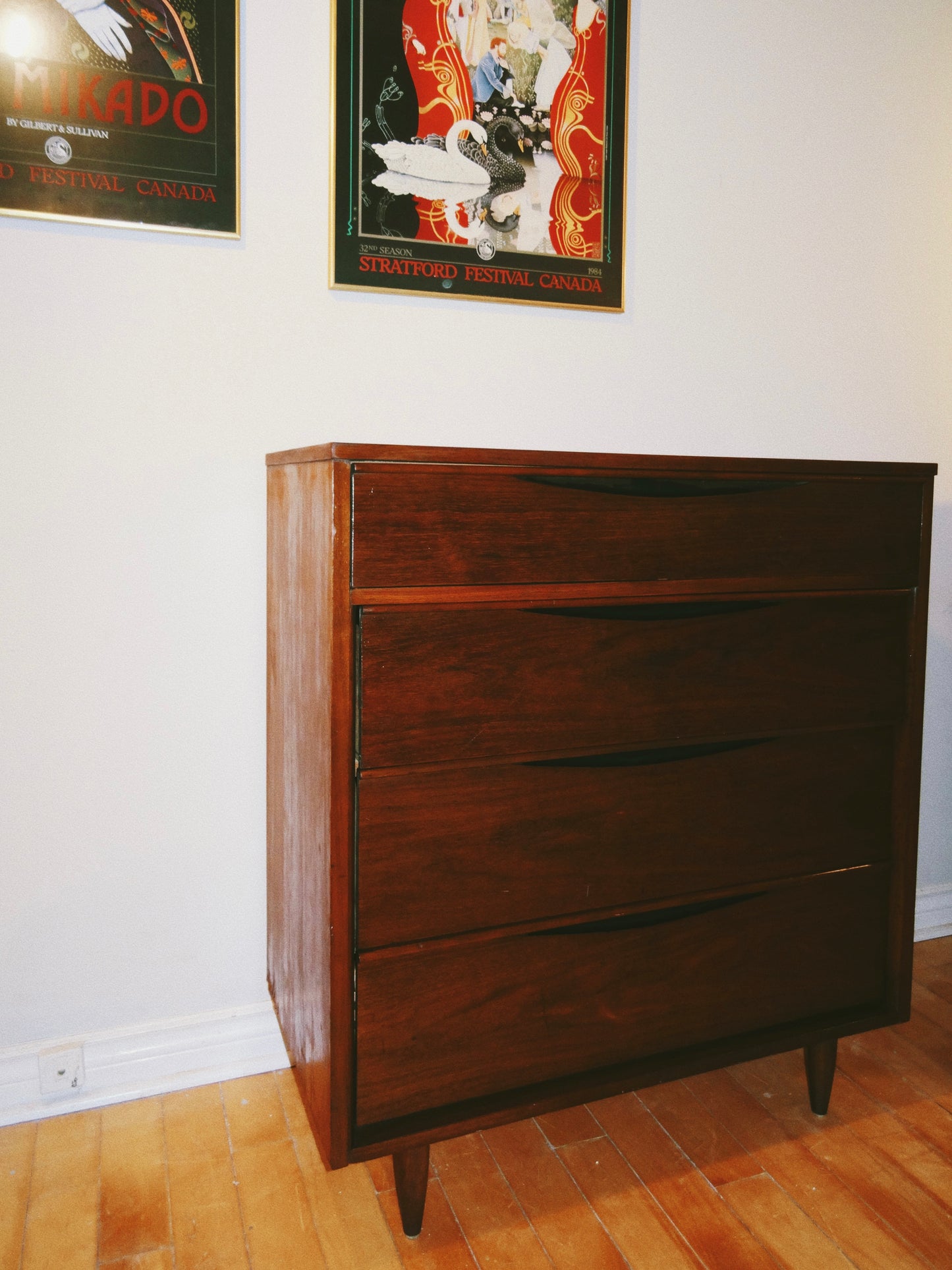 Walnut Mid Century Dresser