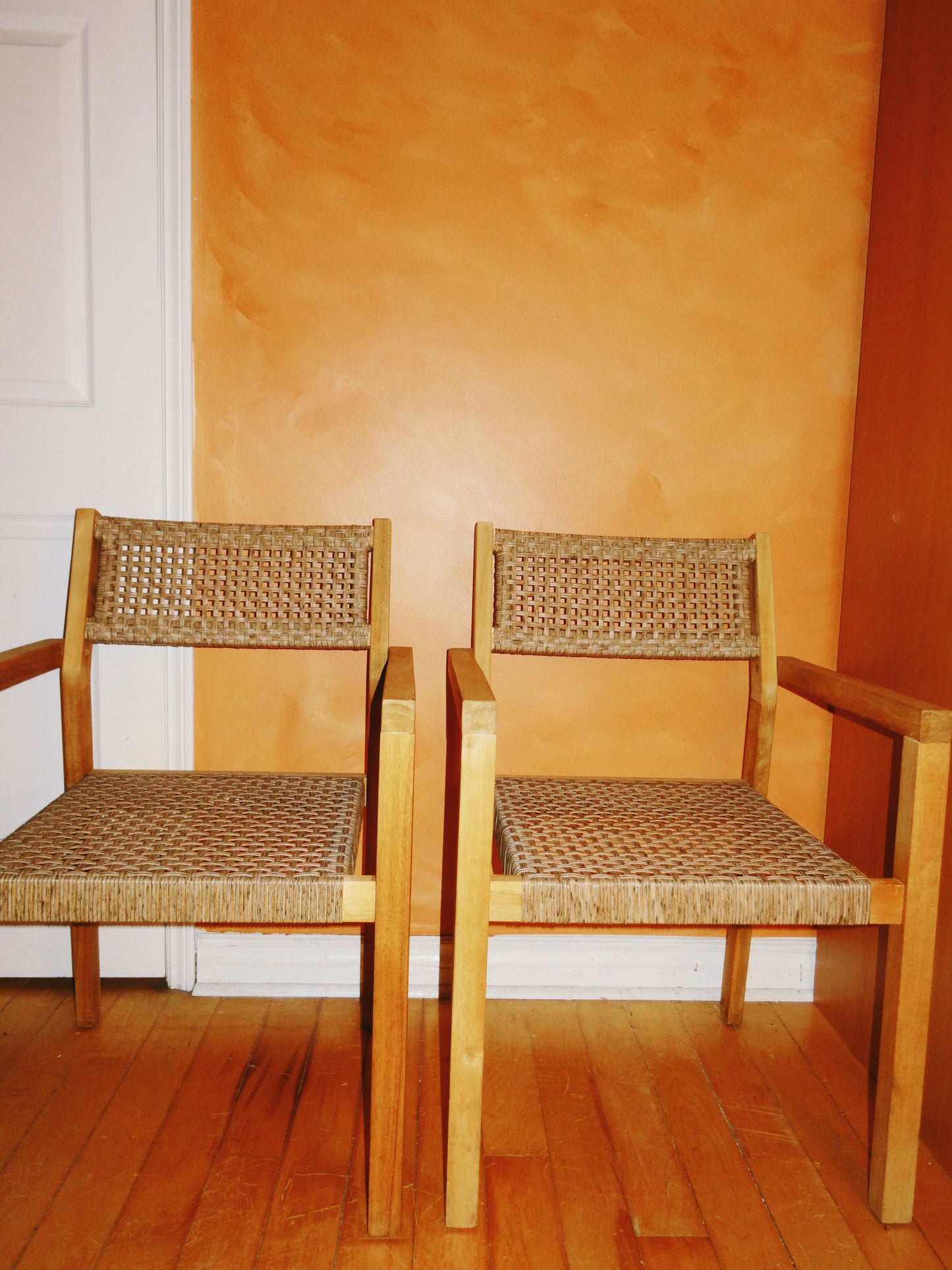 Rattan Style Chairs (Set of Two)