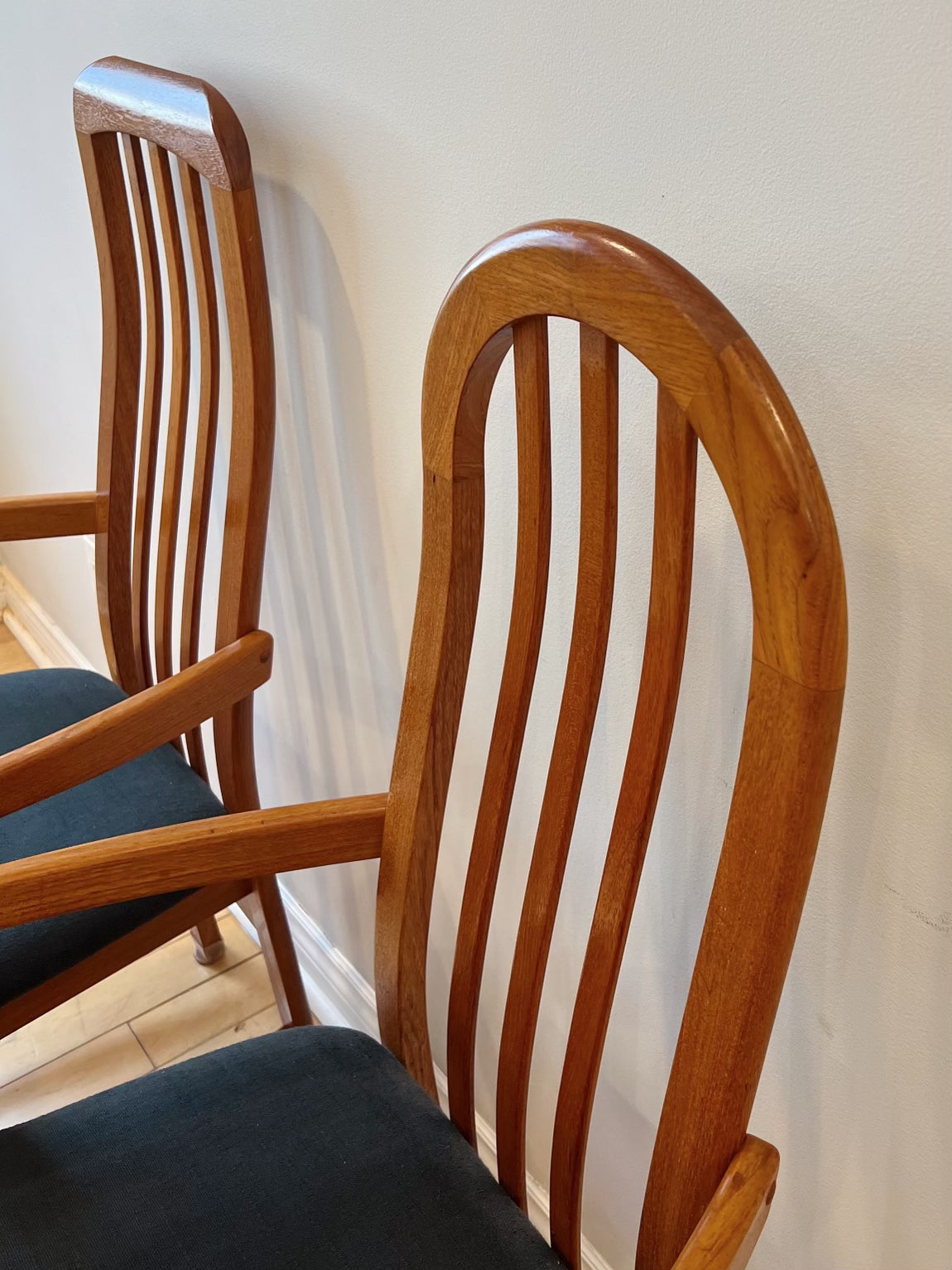 Set of Six Nordic Highback Teak Dining Chairs