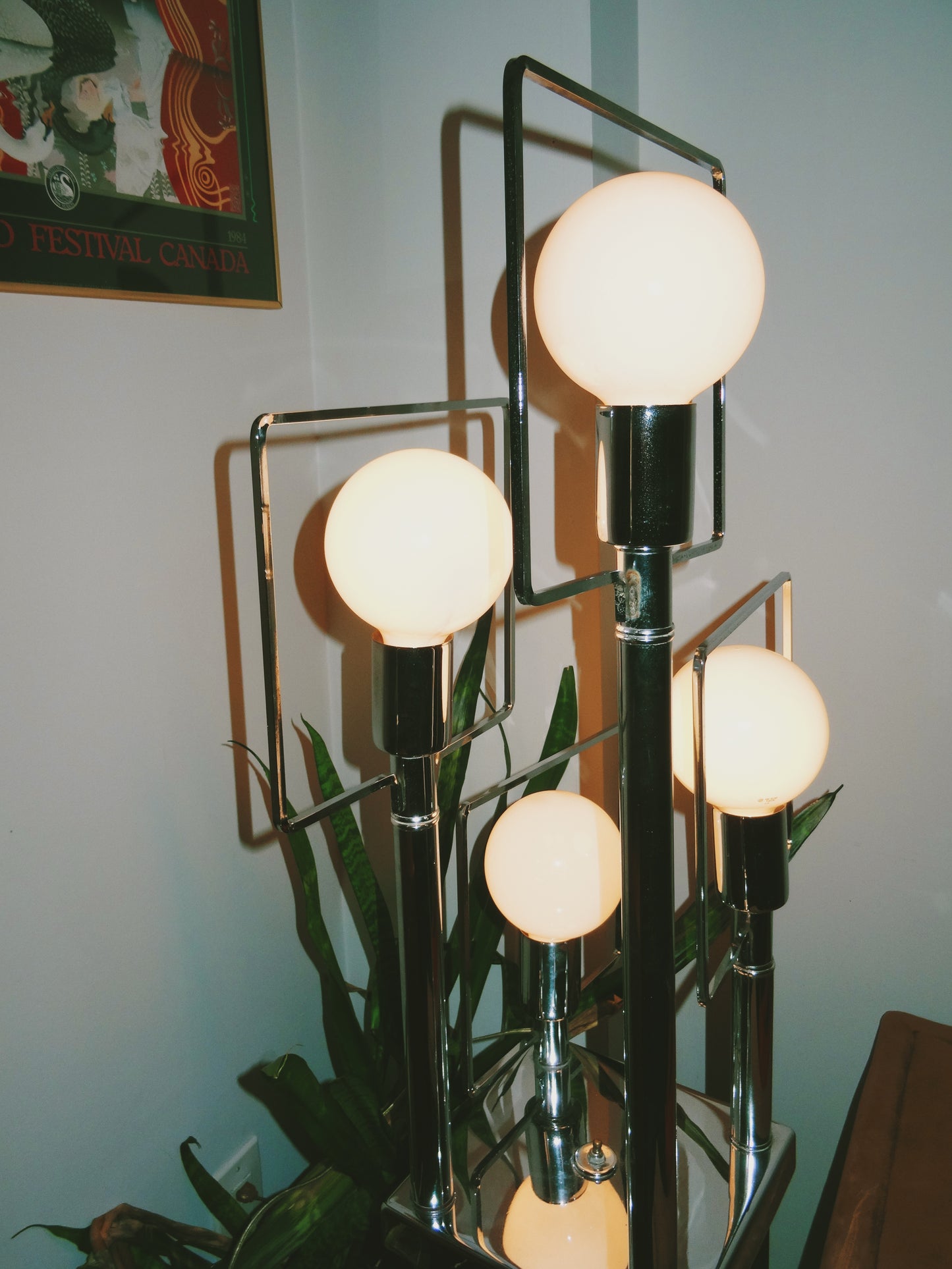 Unique Mid Century Four Bulb Floor Lamp