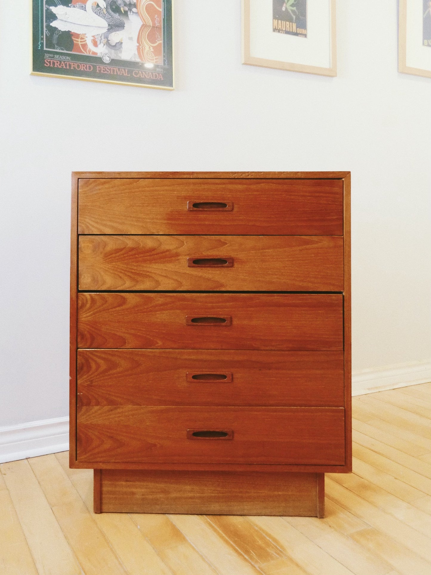 Mid Century Style 5 Drawer Highboy