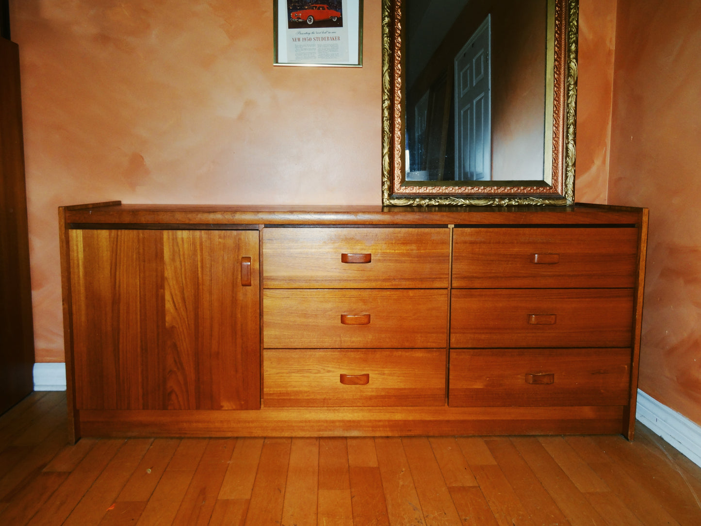 Long Teak Dresser