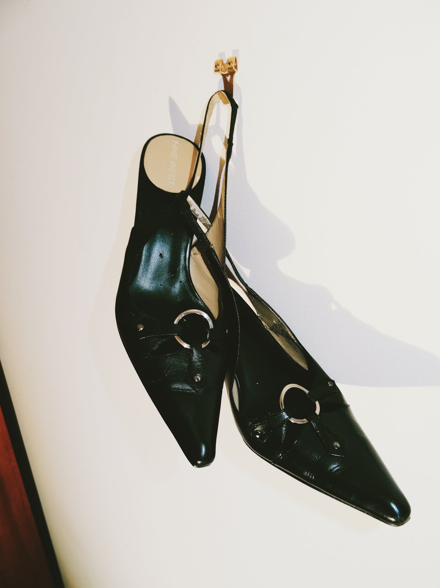 Dark Brown Pointed Mini Kitten Heels