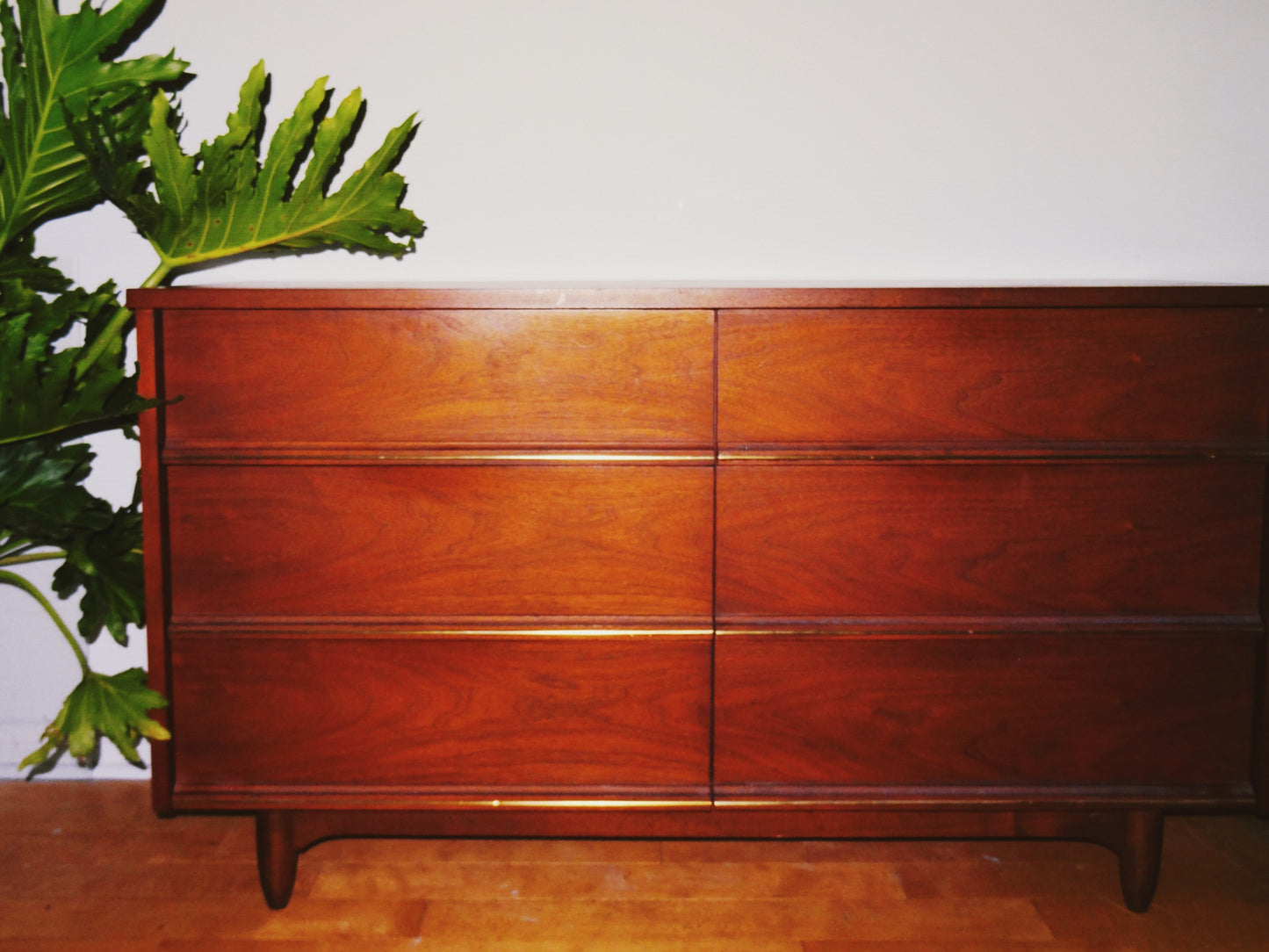 Solid Oak Mid Century Dresser