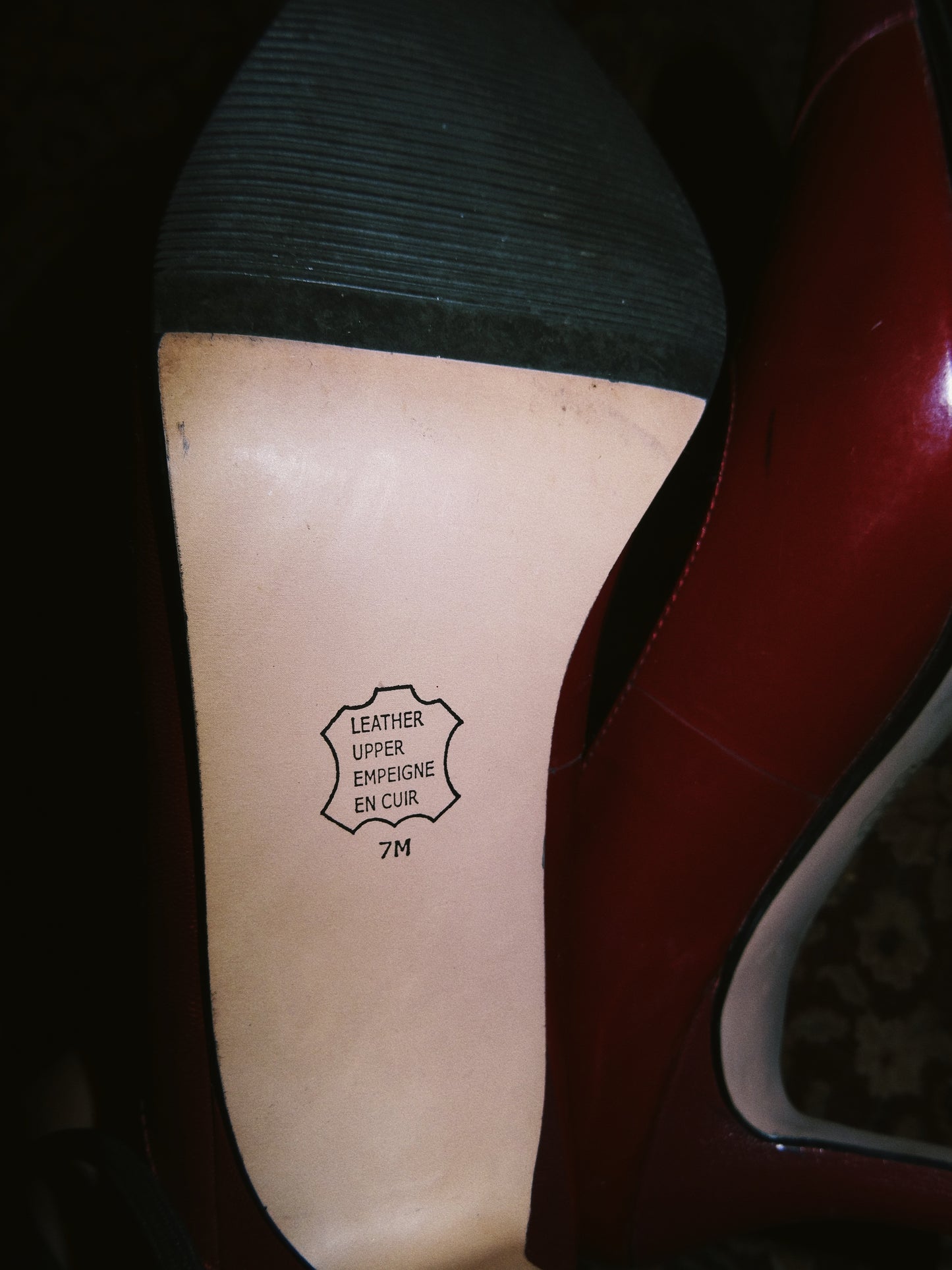 Red Narrow Toed Heels (Size 7)