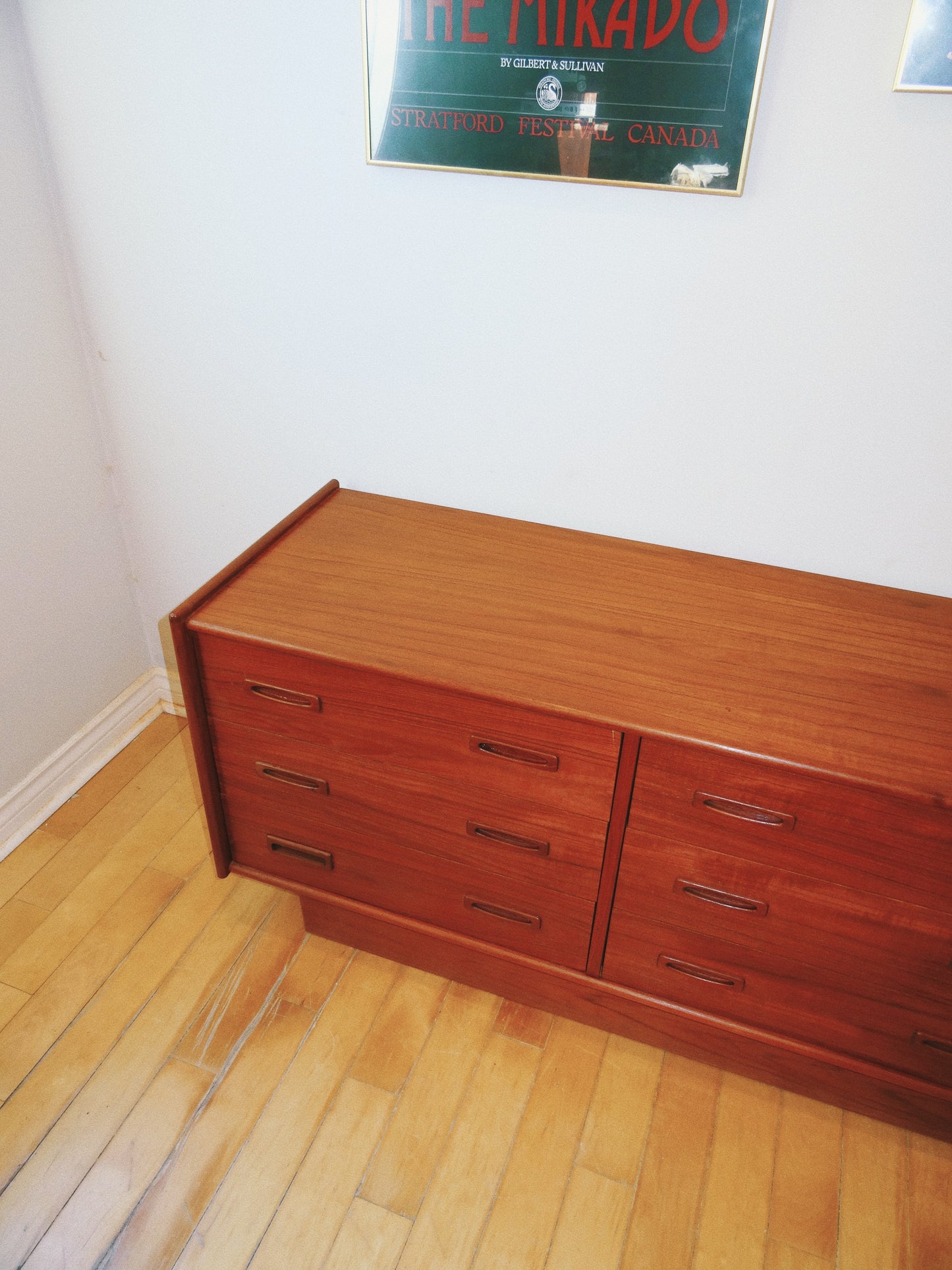 Mid Century Teak Nine Drawer