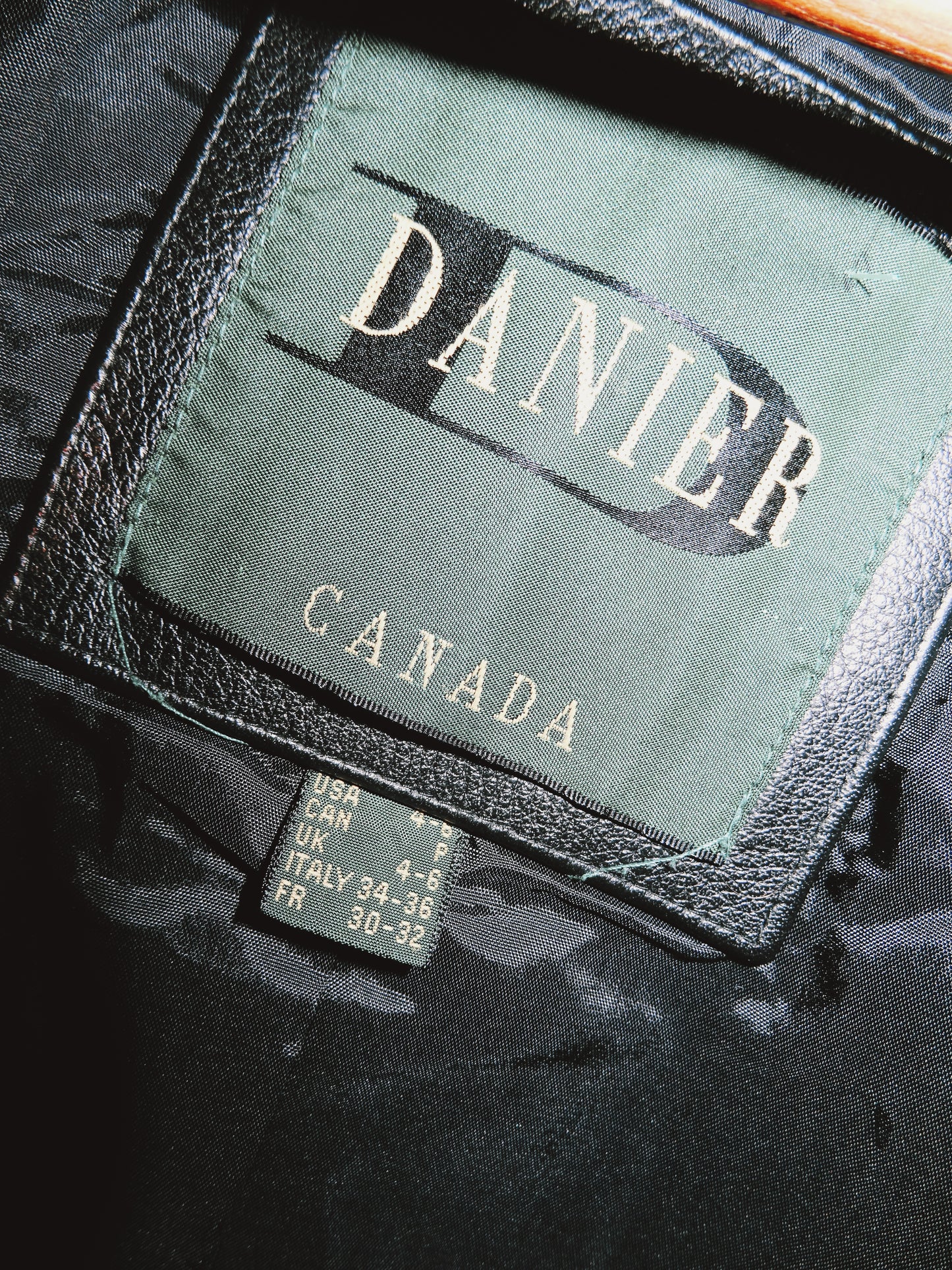 Black Leather Button Up Danier Jacket