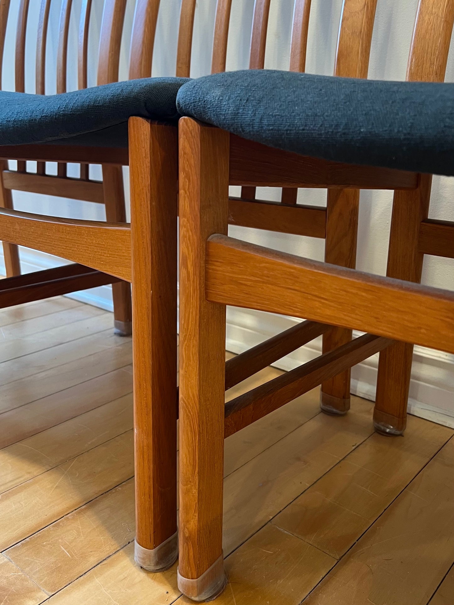Set of Six Nordic Highback Teak Dining Chairs