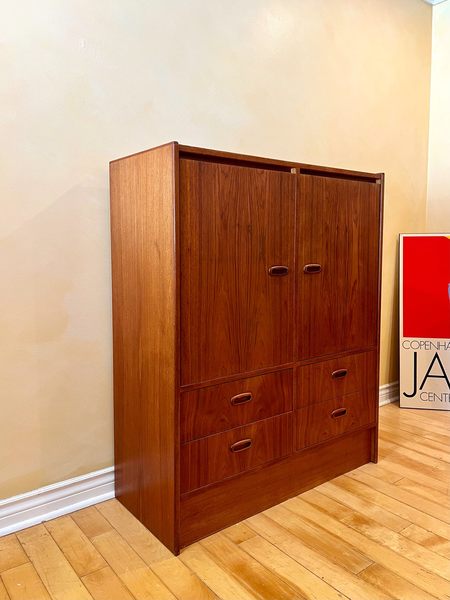 Mid Century Teak Armoire
