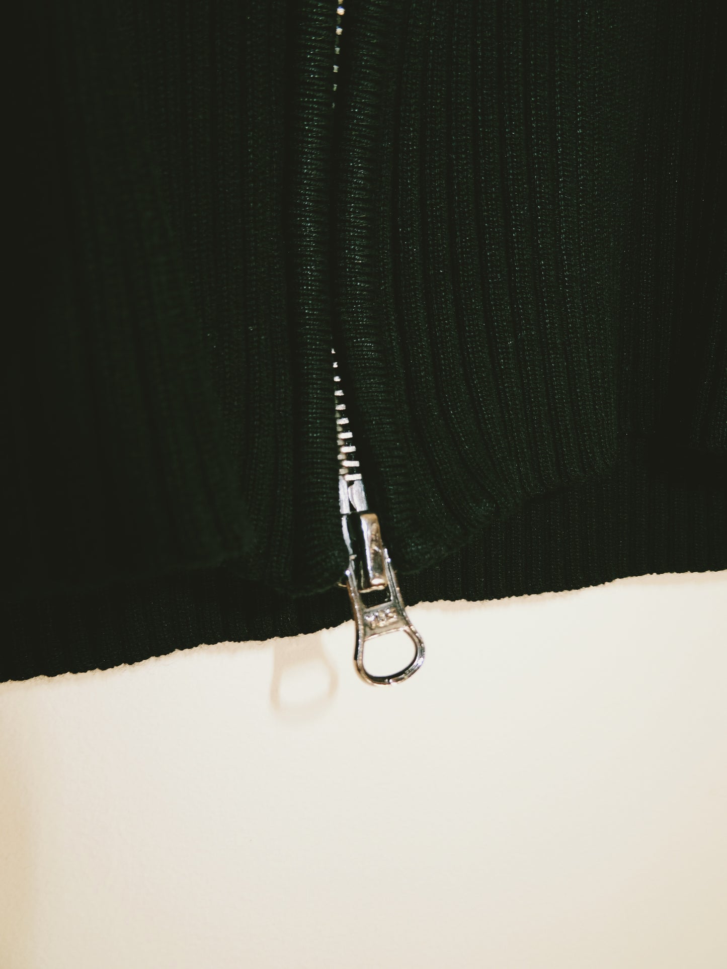 Black Zip Up Lining Sweater