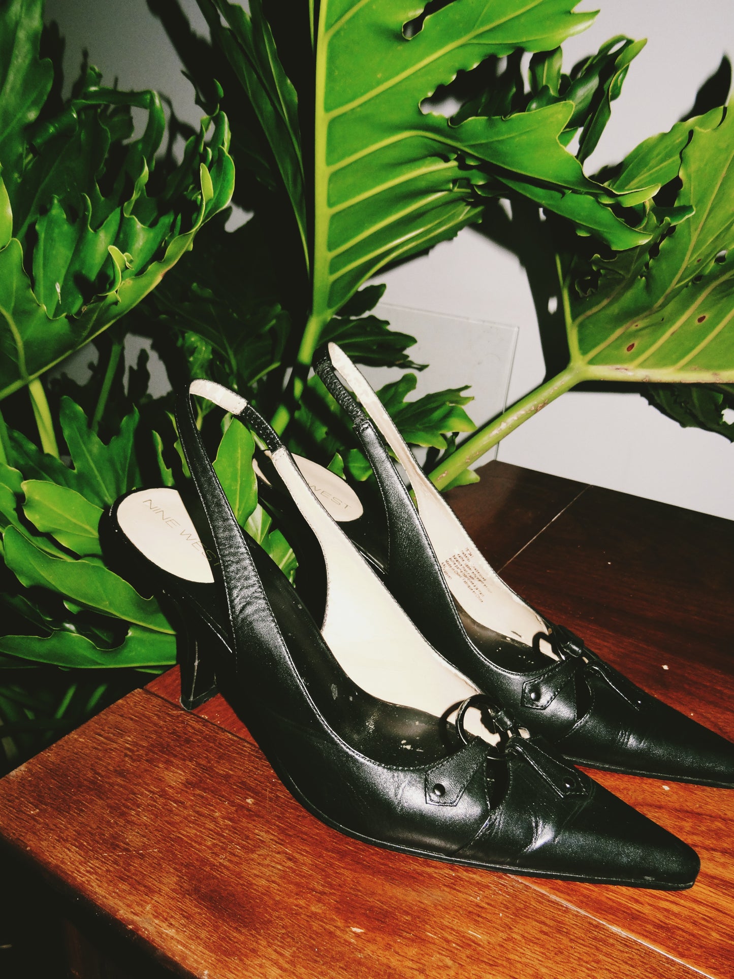 Dark Brown Pointed Mini Kitten Heels