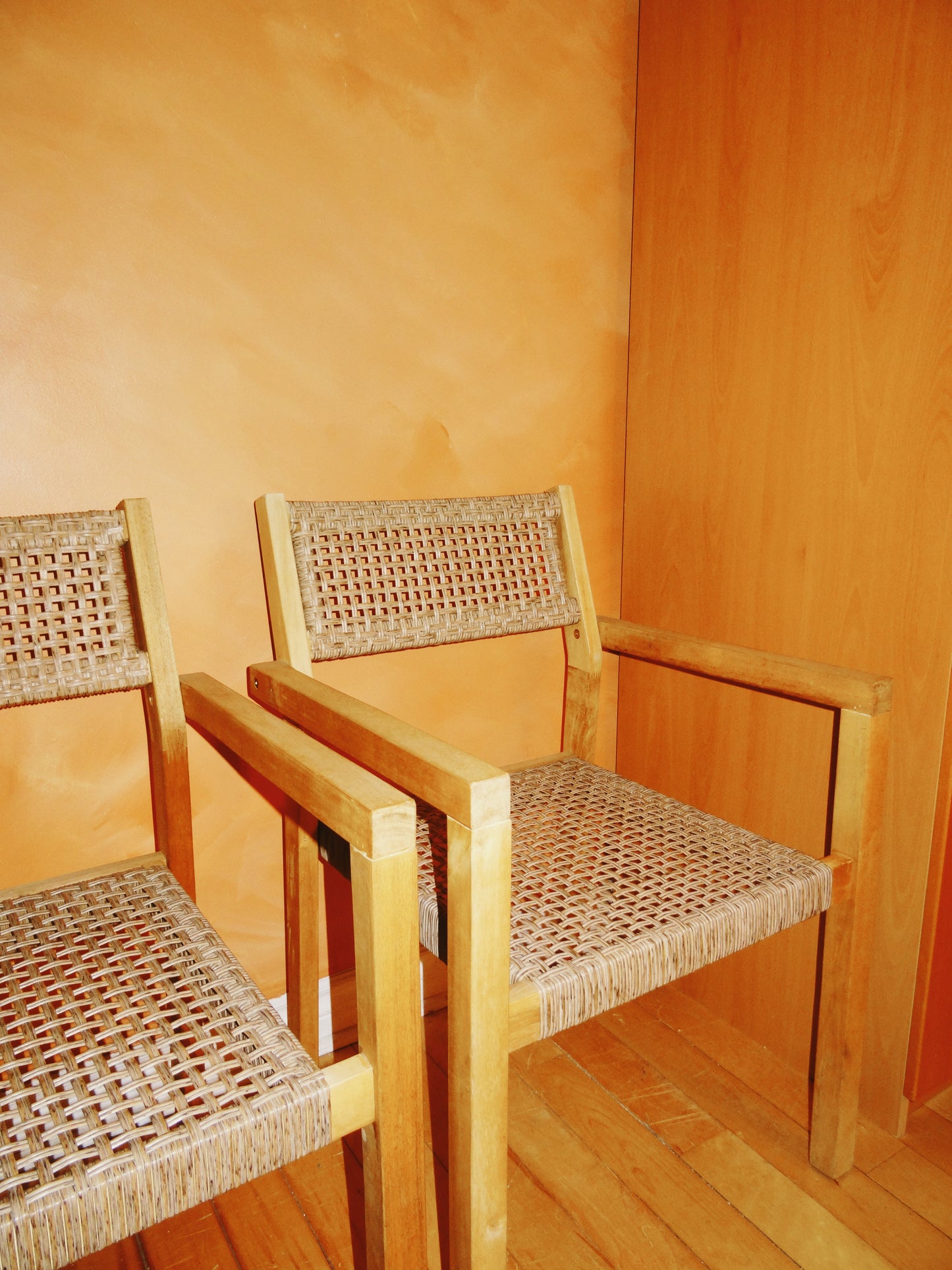 Rattan Style Chairs (Set of Two)