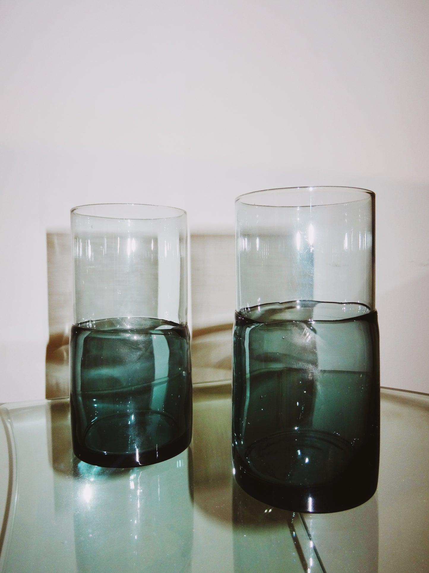 Set of Two Double Dipped Stained Glasses