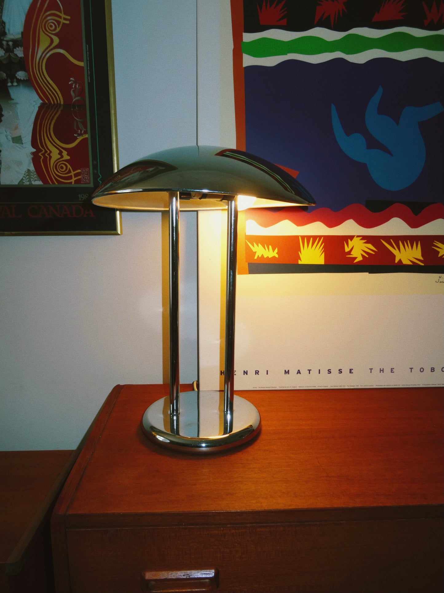 Double Bulb Chrome Lamp