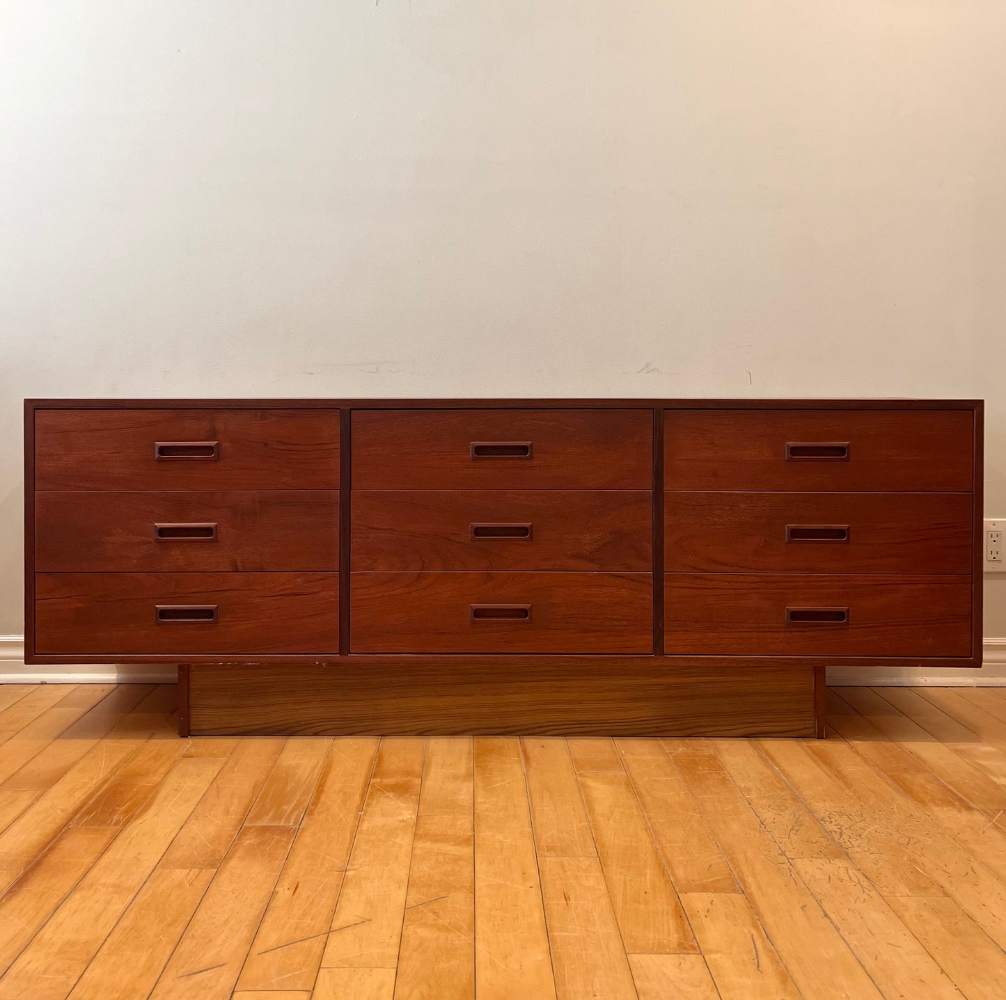 Nine Drawer Teak Lowboy