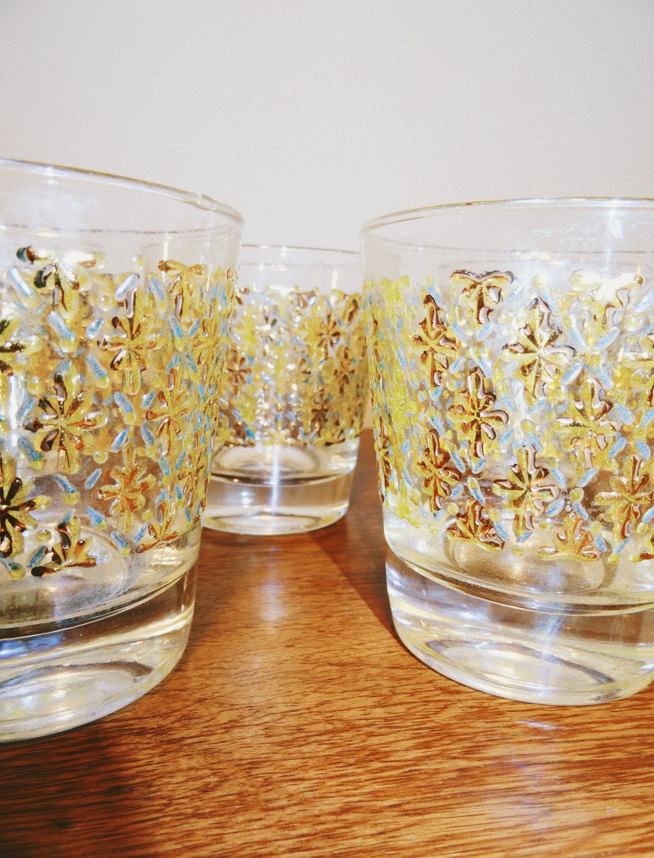 Set of Seven Vintage Cocktail Glasses, circa 1965