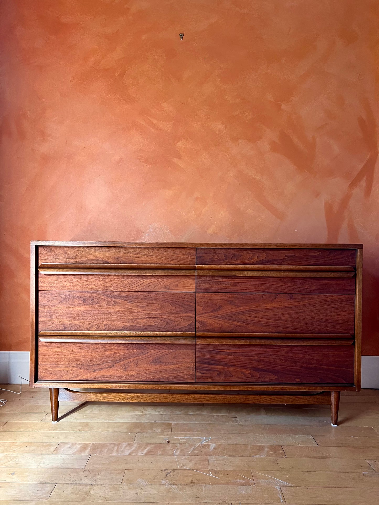 Walnut Six Drawer Dresser