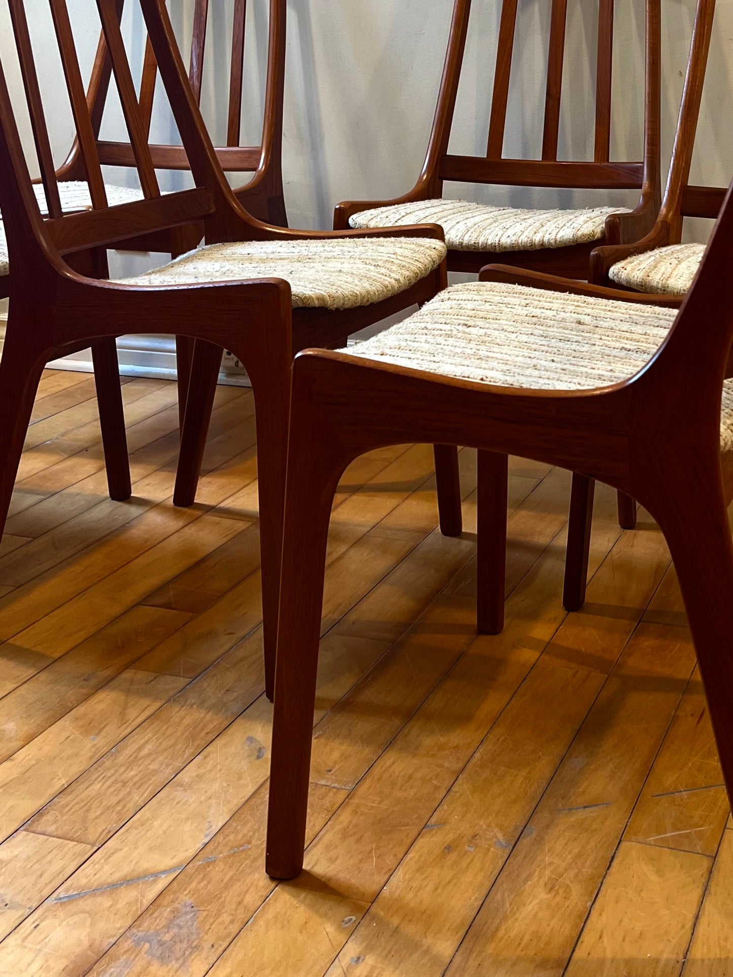 Set of Six Danish Modern Kai Kristiansen Highback Chairs