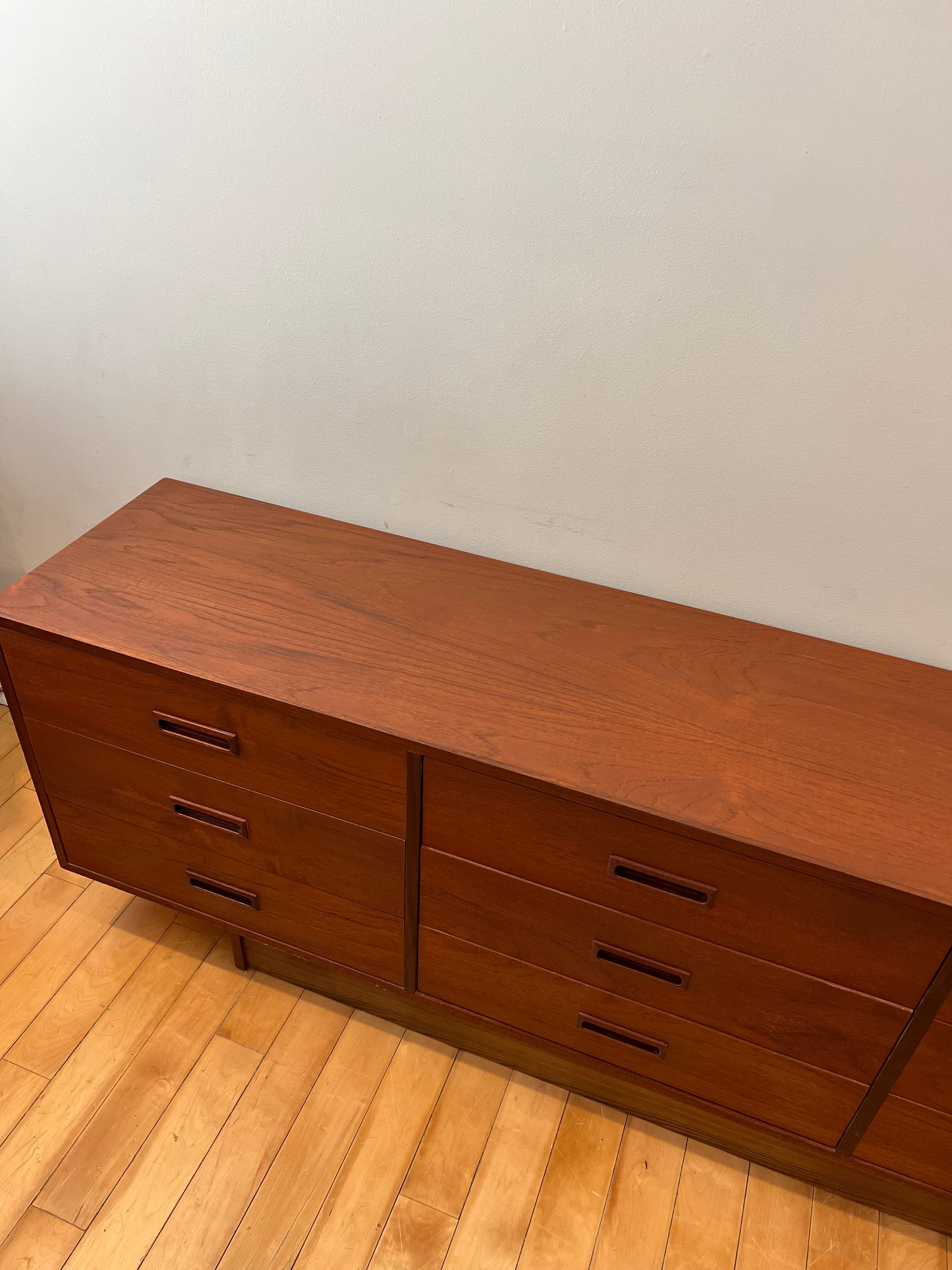 Nine Drawer Teak Lowboy