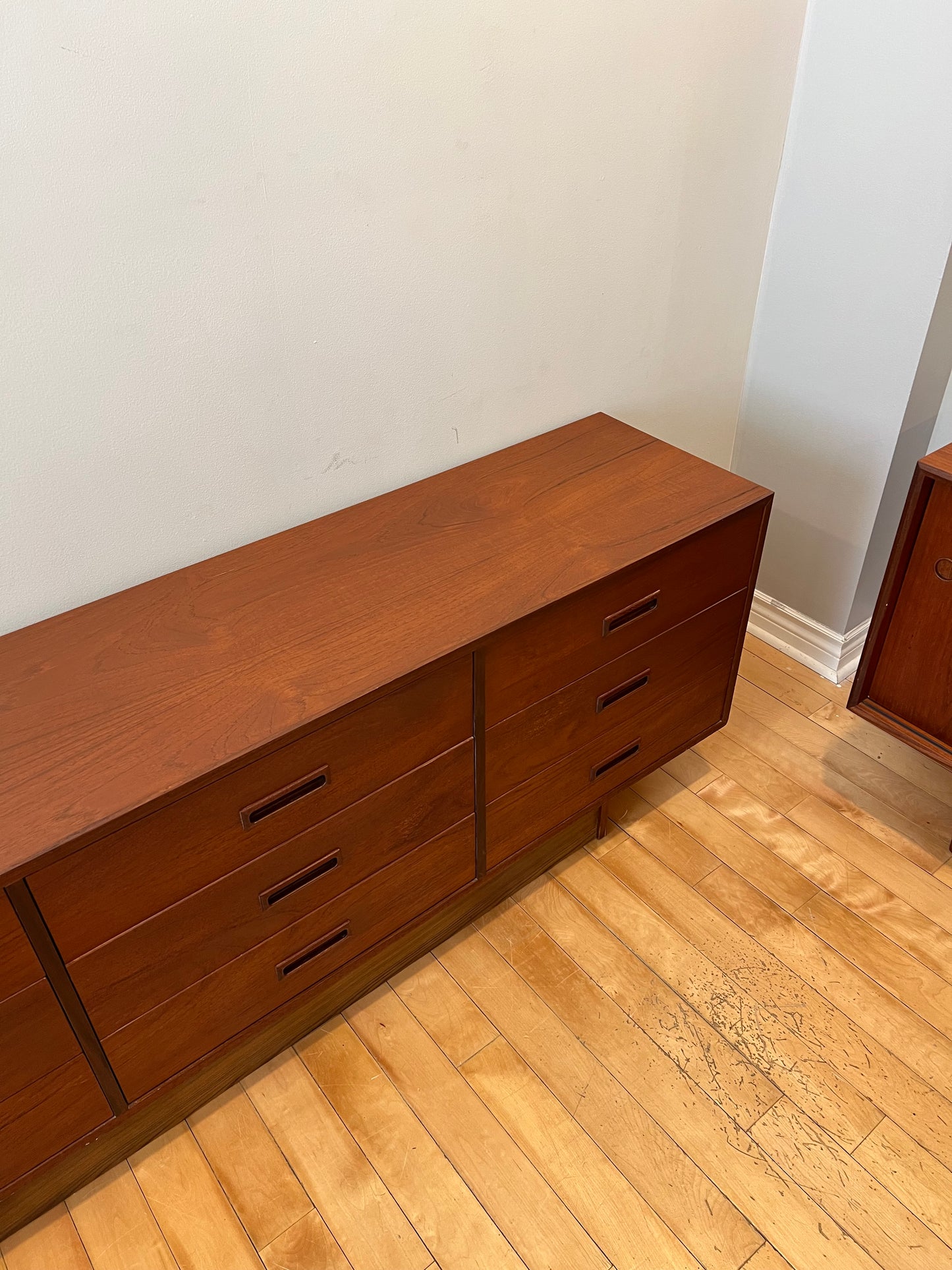 Nine Drawer Teak Lowboy