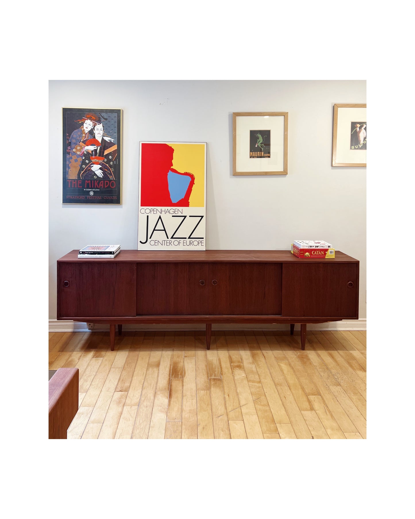 Canadian Teak Extra Long Credenza (Five Legs)