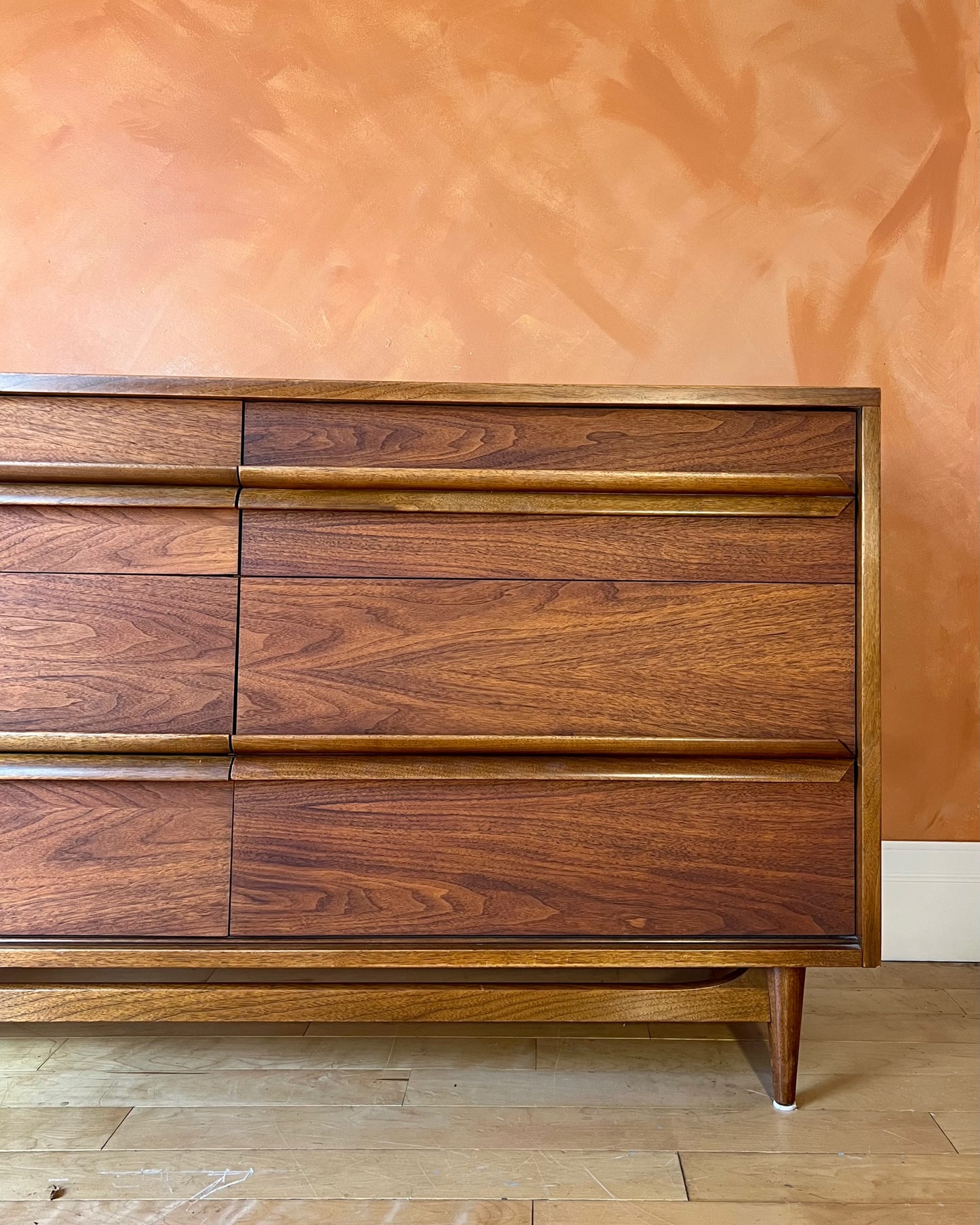 Walnut Six Drawer Dresser