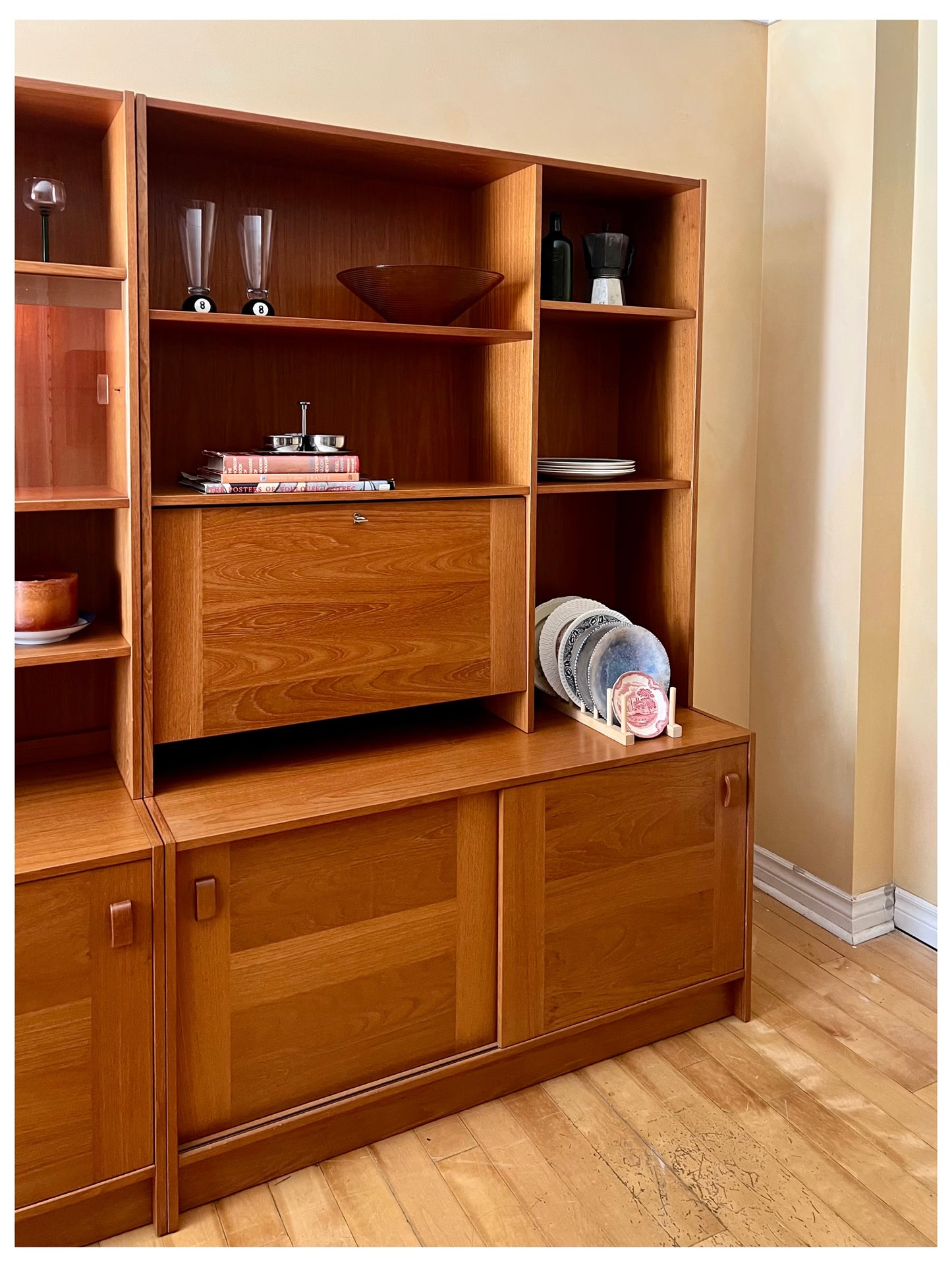 Domino Mobler Set of Two Teak Wall Unit