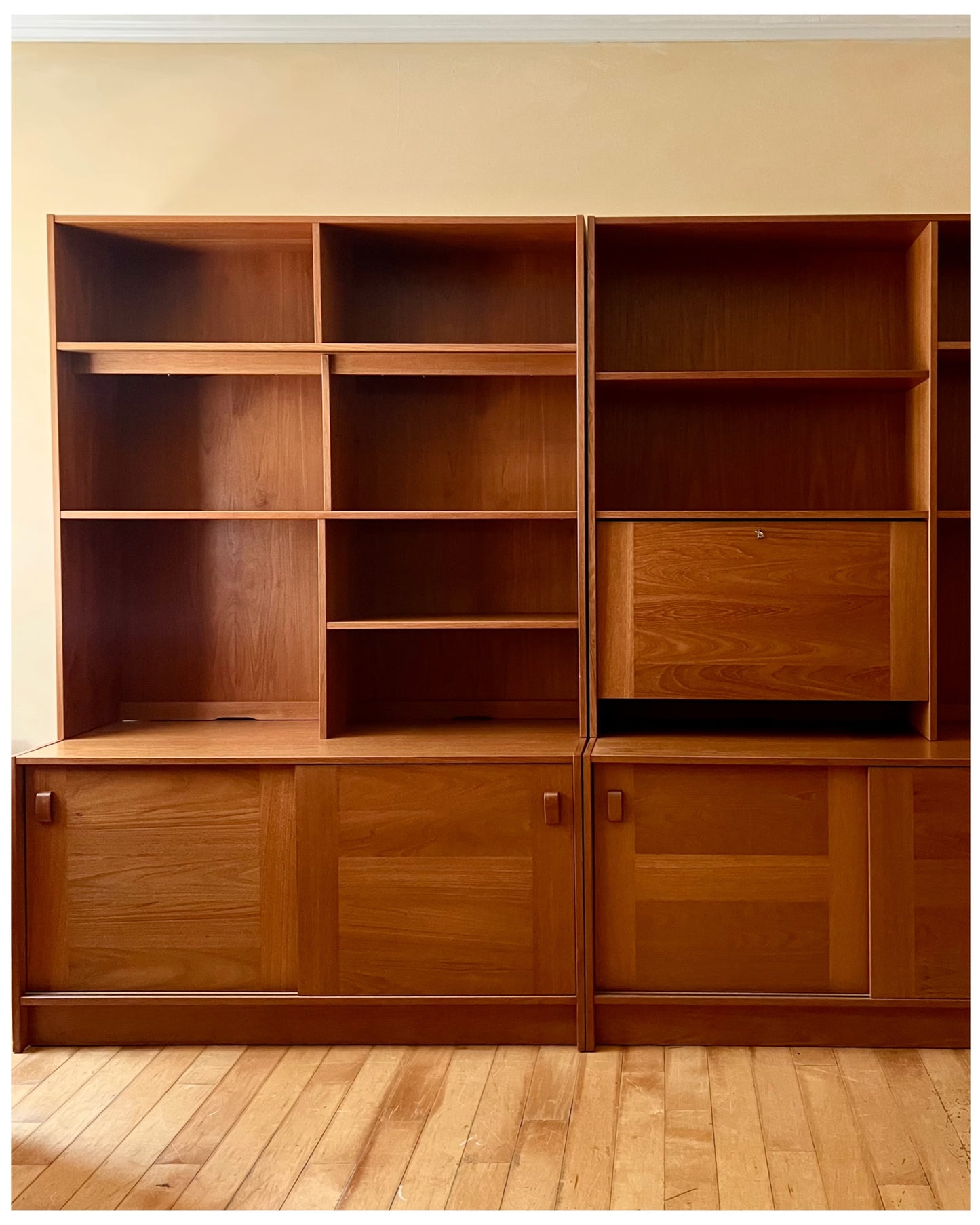 Domino Mobler Set of Two Teak Wall Unit