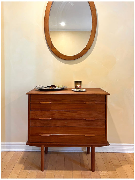 Three Drawer Scandinavian Teak Dresser