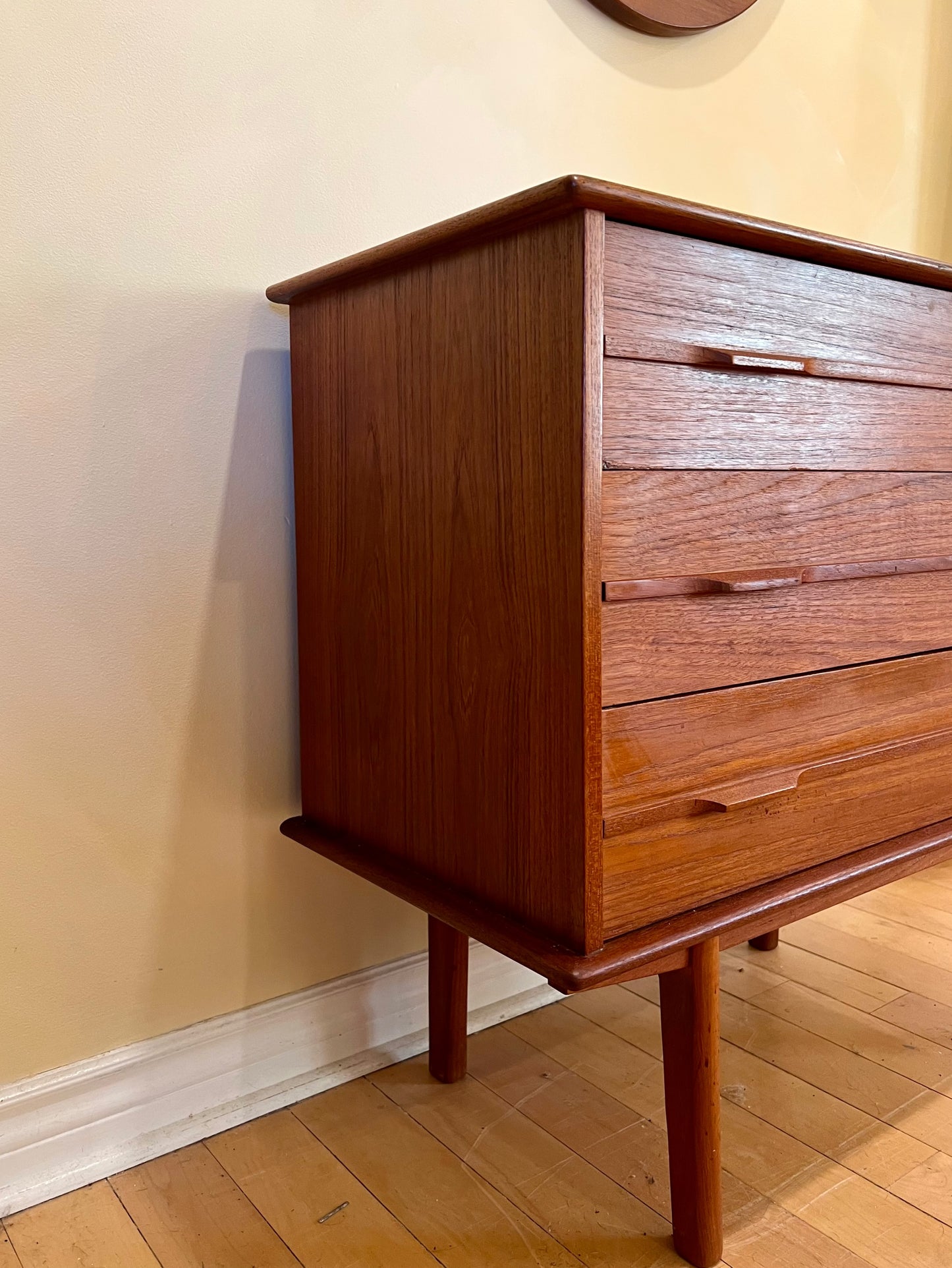 Three Drawer Scandinavian Teak Dresser