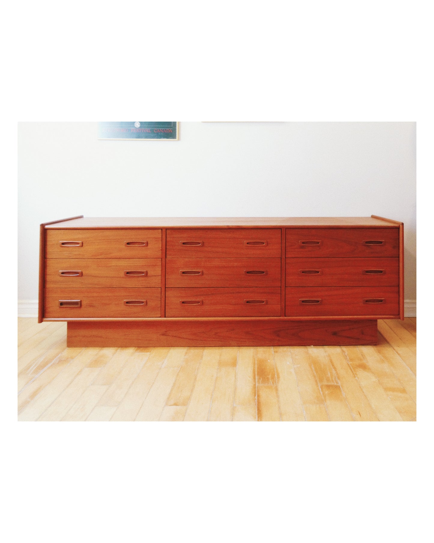 Mid Century Teak Nine Drawer