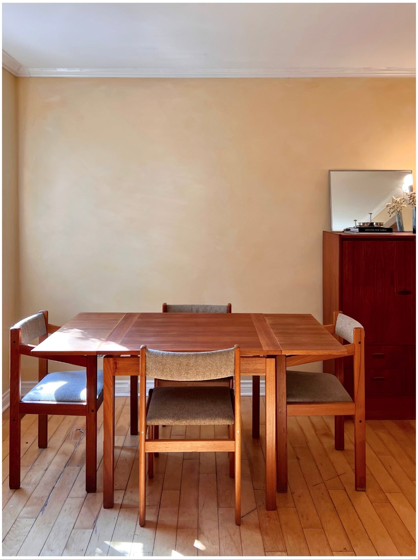 Mid-Century Danish Teak Dining Table & Four Chairs
