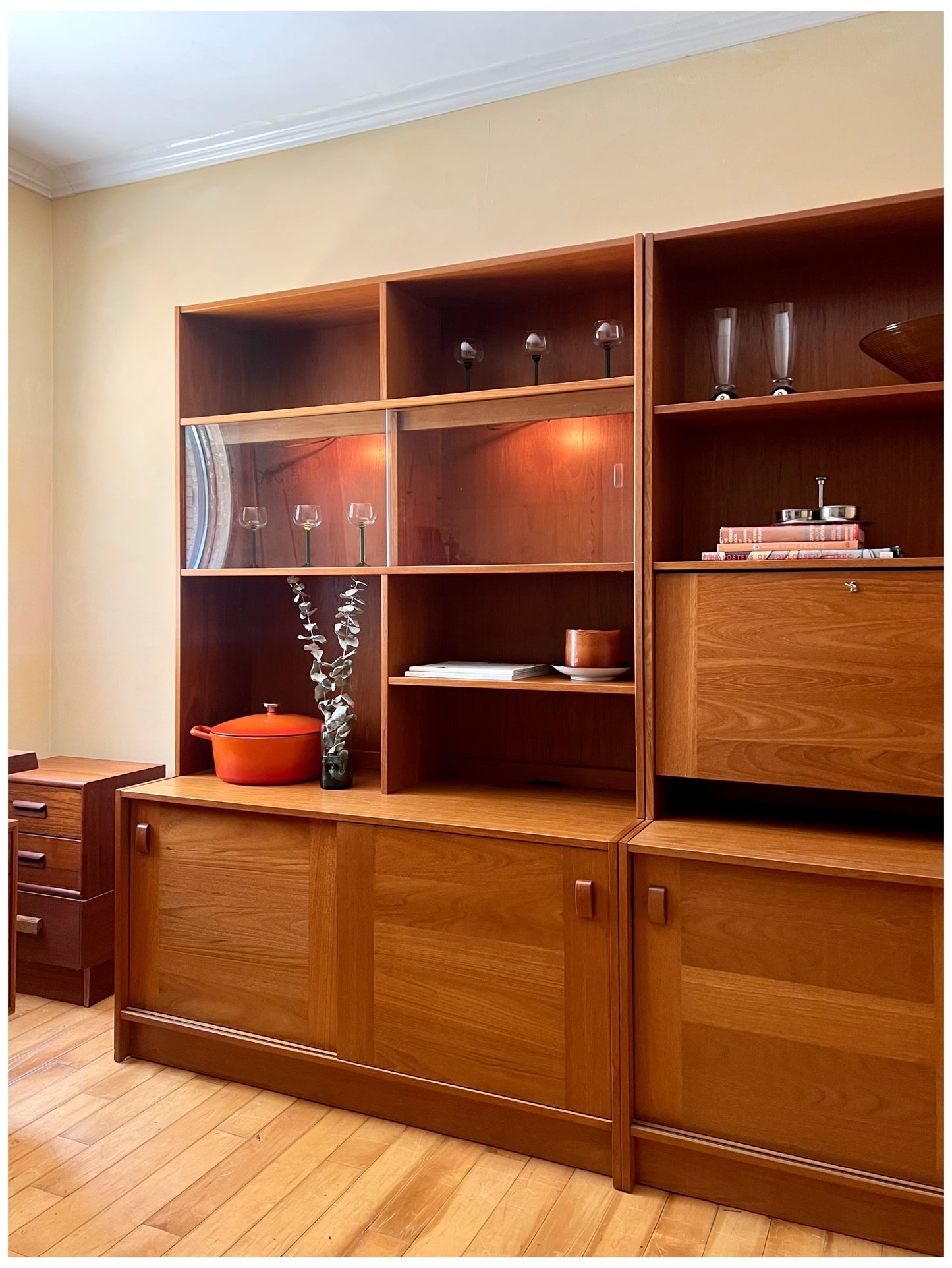 Domino Mobler Set of Two Teak Wall Unit