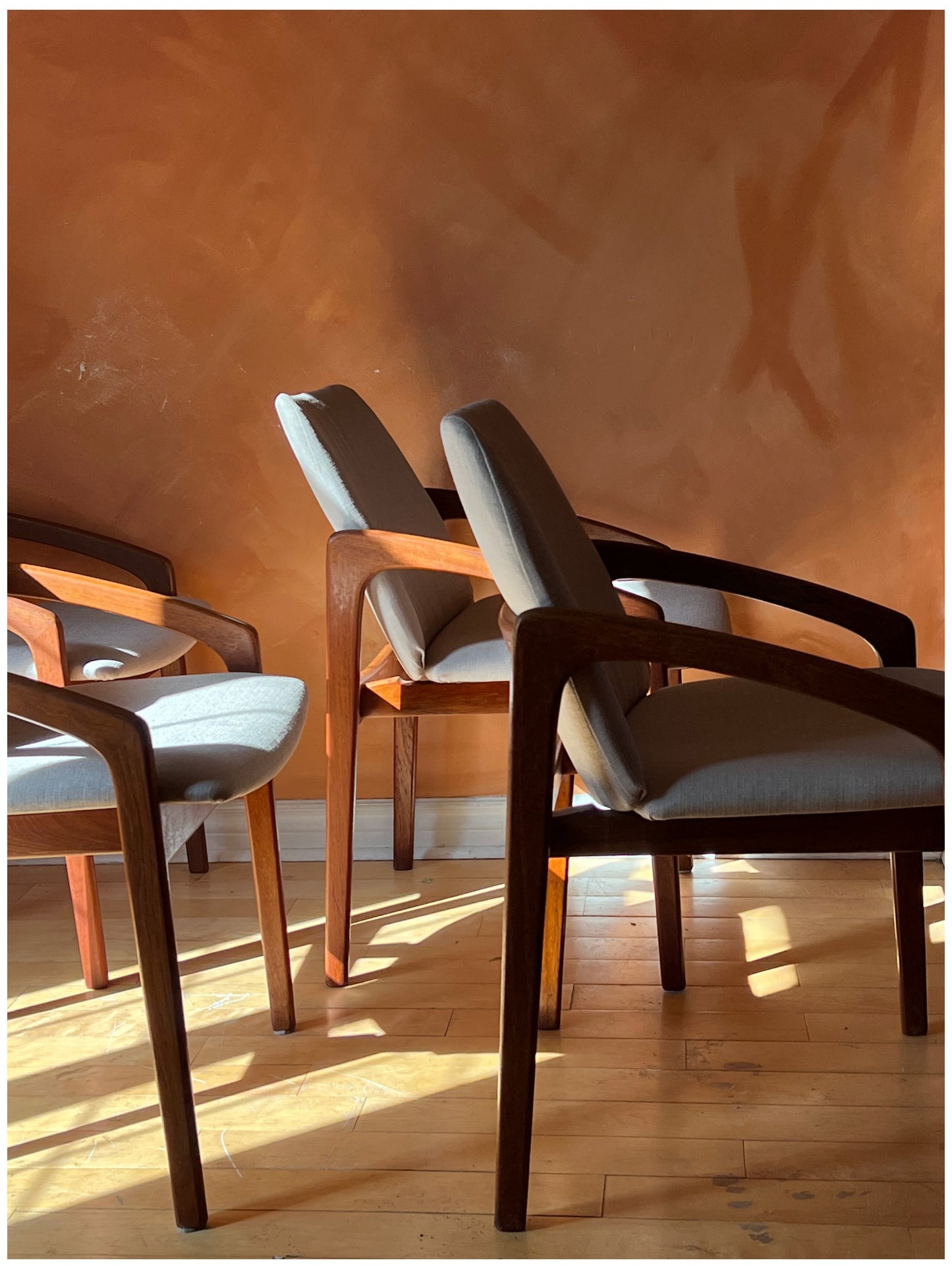 Set of Four Henning Kjaernulf Teak Dining Chairs