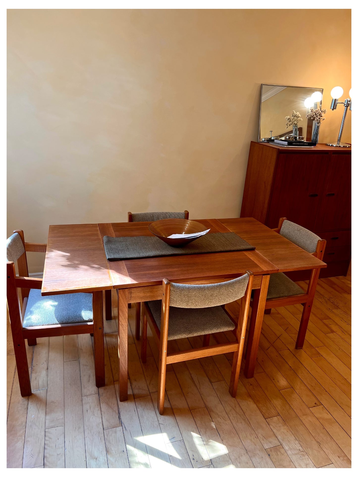 Mid-Century Danish Teak Dining Table & Four Chairs