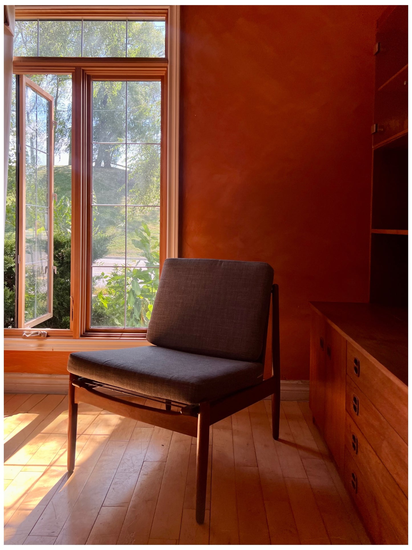 Mid Century Teak Accent Chair