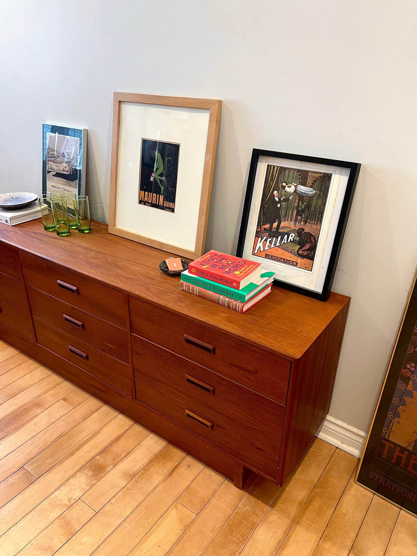 Canadian Teak 9 Drawer Lowboy