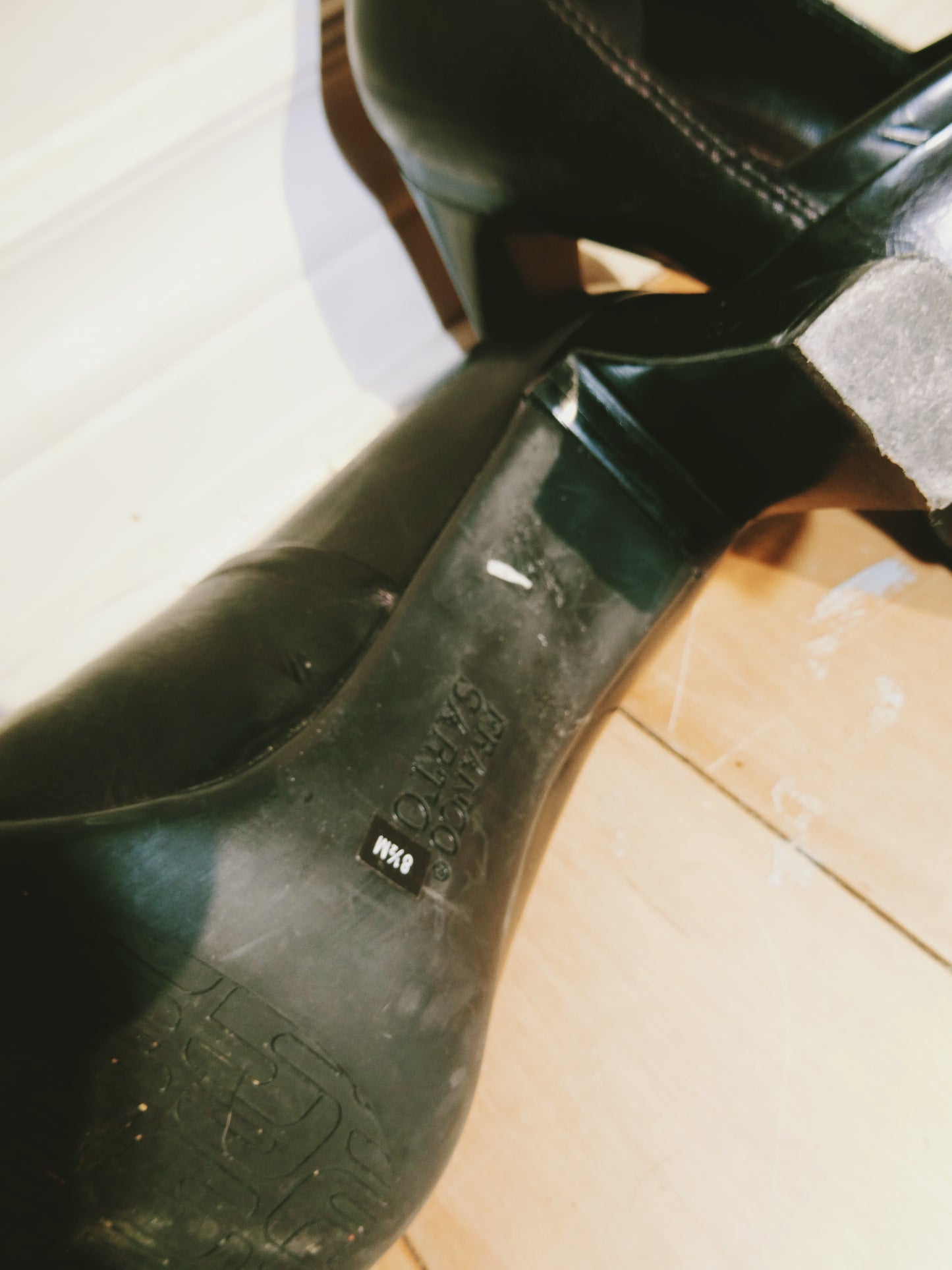 Black Loafer Squared Heel (Size 8.5)