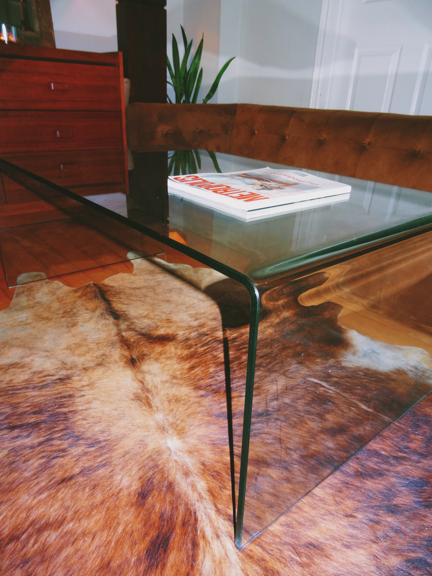 Long Tempered Glass Coffee Table 2