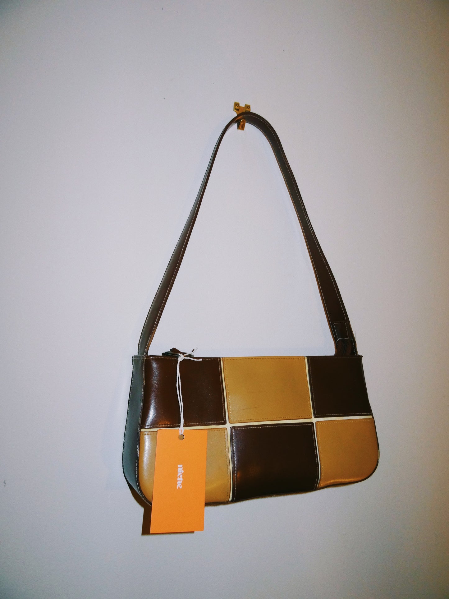 Checkered Shoulder Purse
